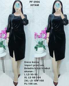 Dress korea beludru import premium real picture