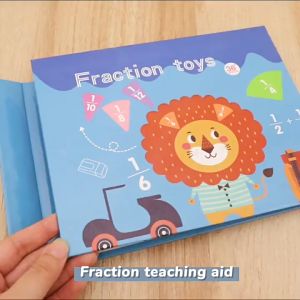Montessori Learning Math Fraction Tiles Arithmetic Teaching Aids Educational Toy Magnetic Math Fraction Toy-T189