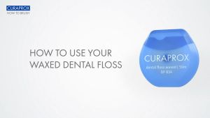Curaprox Dental Floss with mint flavor waxed 50 meters