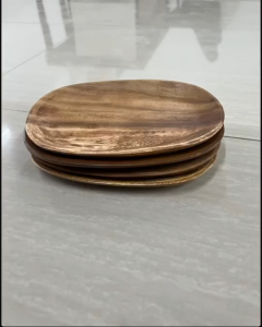 SP 003 225mm*150mm*20mm Oval Regular Size Plate Wood 50% OFF 50% OFF