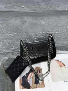 Womens Hollow Out Beach Grid Chain Handbag Fashion Summer 2025 Trend Crossbody Shoulder Bag Casual Classic Luxury Design