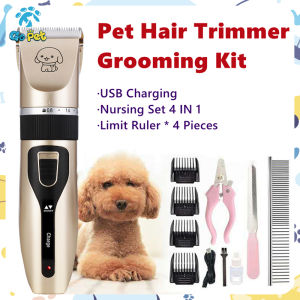 7 IN 1 Professional Pet Hair Clipper Razor Rechargeable Electric Pet Hair Trimmer Grooming Kit Shaver Comb Set For Cat Dog Hairdressing Set