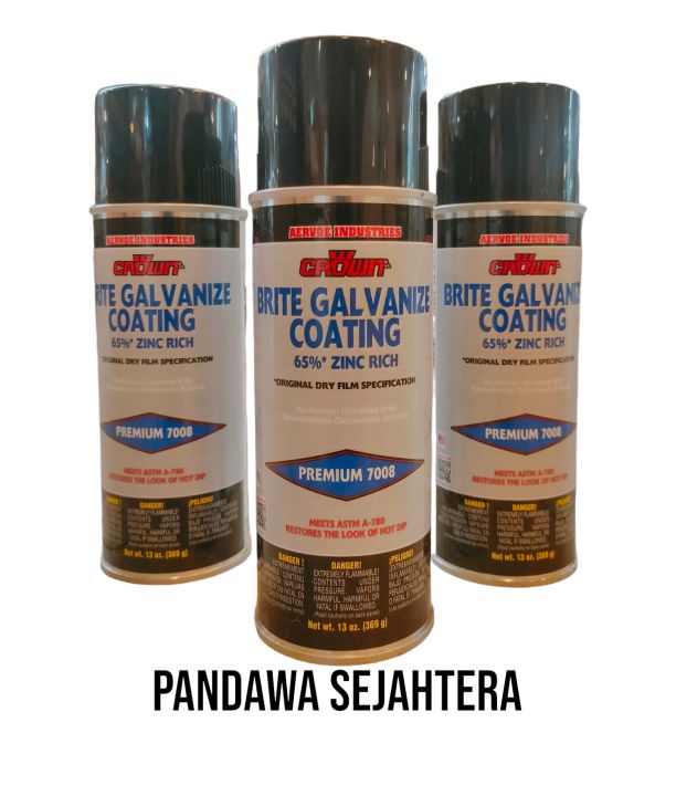 CROWN Brite Galvanize Coating 65% Zinc Rich 7008 Cat Anti Karat