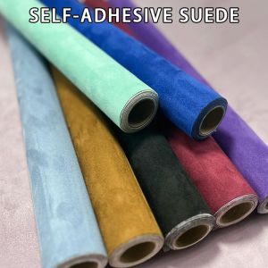 50x140cm Self Adhesive Velvet Wrap Fabric Faux Suede Leather for Car Interior Modification DIY Sofa Repair Elastic Suede Sticker