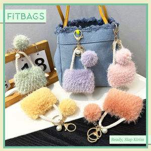 HUMAIRA Gantungan Tas Lucu Aksesoris Tas Gantungan Kunci Pom Pom Bulu - CC023
