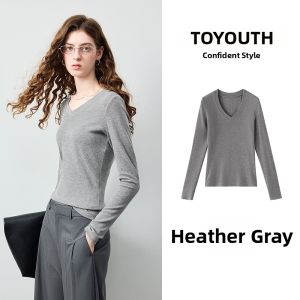 Toyouth | Nougat Base V-Neck Slim Wool T-Shirt