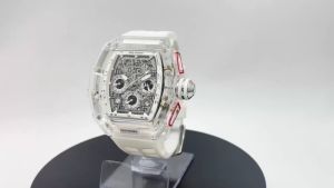 Jam Tangan Pria Anti Air Tanggal Aktif Plexy Glass Transparant + Kotak Eksklusif PAD HENER VASTIA