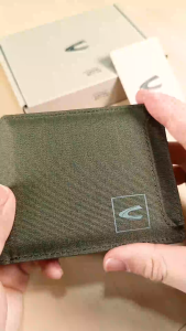 C by camel active Nylon Bi Fold Wallet 8 Card Slots with Detachable Card Holder -Olive SW6801NL6#OLV