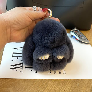 Authentic Mini Pretend to Die Bunny Pendant Bag Hanging Plush Car Keychain Online Influencer Cute Doll Rex Rabbit Fur