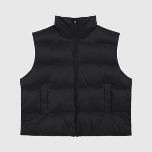 Brown down Jacket Vest Womens Outerwear Shoulder Pad 2025 New Autumn Winter White Duck down Warm Fashionable Vest Coat
