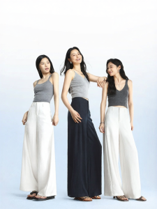 HIPPIE MISS | White Linen Wide Leg Trousers Light Thin Drape