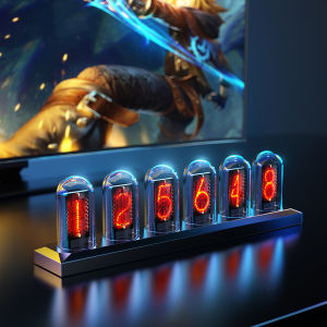 RGB Nixie Tube Clock & LED Glows IPS Color Screen: A DIY Home Decoration Gift Idea