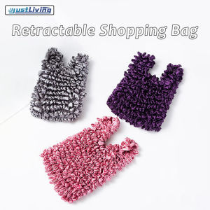 Justliving túi co giãn kỳ diệu túi xếp li túi lưu trữ mua sắm đa năng dung tích lớn túi xách có thể gập lại Túi mua sắm tái sử dụng túi xếp li cầm tay Túi xách tay xếp li cầm tay