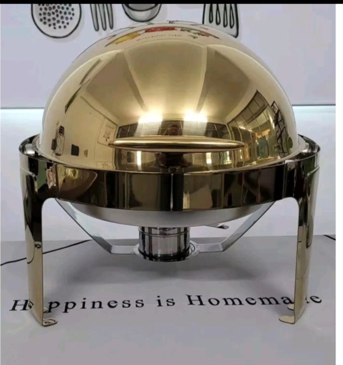 gold round roll top chaffing dish food warmer Lazada PH