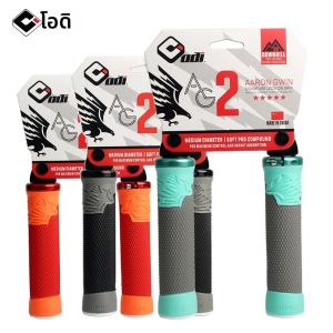 ODI แฮนด์จักรยานซิลิโคน AG2พร้อมวงแหวนล็อคอลูมิเนียม CNC สบายกันลื่นอะไหล่รถจักรยานมือจับแบบทูโทน