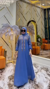 BOC/Alia Dress Ceruty Bordir/Dress lebaran/Gamis muslim wanita/Dress terbaru viral/Dress bordir/Dres