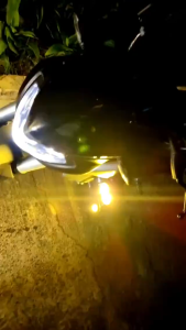 1 Pair Original  40W Motorcycle LED Lights Dual Color Hi/Lo Mini Driving Light Auxiliary Light