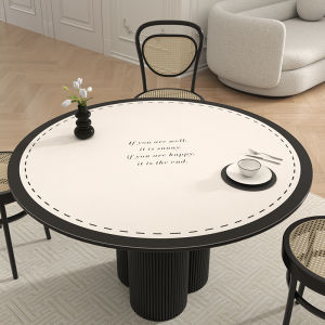 Luxurious round Table Mat Waterproof Oil-resistant Non-washable Heat-proof Dining Table Cloth Premium Feeling Protective Pad