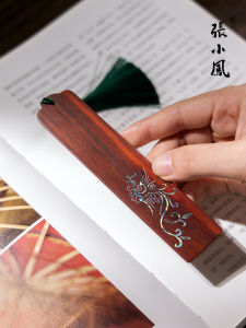 Zhang Xiaofeng Phoenix Spirit Bookmarks Luxury Carved Wooden Classic Chinese Style High End Creative Gift Box Business Event Souvenir