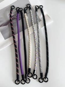 Durable 7mm Nylon Lanyard Wrist Strap Double Buckle Carabiner Mobile Phone Tag for Climbing Neck Strap Multi-Functional Accessories