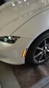 LED Side Marker Lights Assembly Smoked Lens for 2016-2023 Mazda MX-5 Miata ND Front Amber & Rear Red Fender Side Marker Lamp
