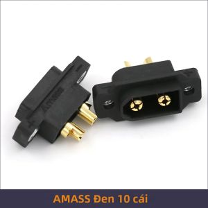 mitoot | AMASS Black XT90E-M Đầu Cắm Pin Nam Mạ Vàng 10/20/50 CÁI Dành Cho Máy Bay RC Drone - Các Bộ Phận Kết Nối DIY Tương Thích Với Xe RC & Đồ Chơi