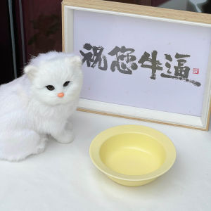 South Korea Pet Bowl Ceramic Cat Food Watchband Flying Saucer Bracket High Foot Anti-Black Chin Neck Protector Snack Bowl Dog Water Bowl