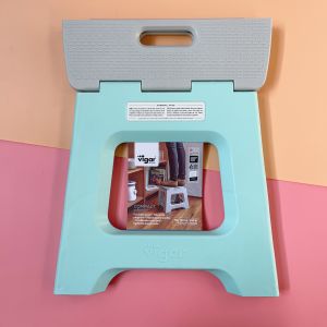 Vigar Thickened Plastic Folding Stool Outdoor Indoor Portable Step Stool Adult Childrens Footrest Stool Bathroom Stool