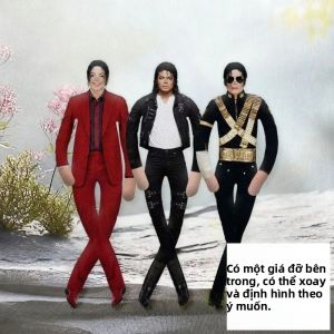 Bandai | Michael Jackson Cosplay Prop Doll Pop Trừu Tượng Sang Trọng Bộ Xương Poseable Hình Vui Nhộn Quà Tặng Sưu Tầm Dành Cho Người Hâm Mộ Trên 14 Tuổi