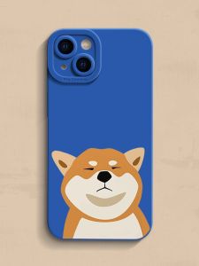 Creative Liquid Silicone Phone Case for  17/16/15/14/13/12/11/X/XR/8P/7/6S with Durable Protection And Cute Shiba Inu Design