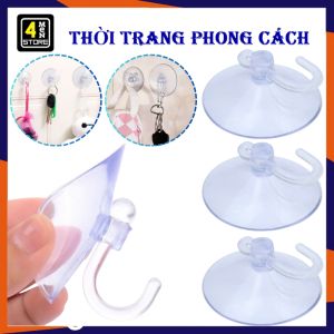 SET 10 Móc Hít Chân Không Gắn Tường Trong Suốt Treo Đồ Đa Năng - Móc Treo Hút Chân Không Cần Khoan Đục Móc Dán Tường Treo Đồ Dùng Chịu Lực Tiện Ích