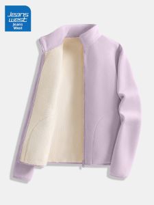 Jeanswest | Womens Winter Double-Sided Fleece Stand Collar Slim Fit Jacket