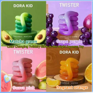 Warm-changing twisty fun luminous and transparent ever-changing twisting rope puzzle stress relief toy fruit color
