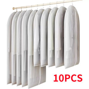 1-20PC Dust Cover for Clothes Transparent Thickened Washable Dust Bag Household Dust Cover Coat Suit Cover Hanging Clothes Bag