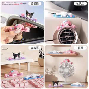 Adorable Female Cartoon Car Decorations Three Lillies Deer Automobile Interior Accessories Center Console Cute Dolls