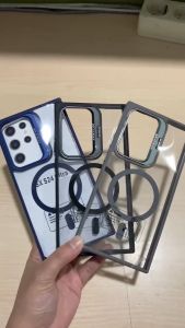 Casing Case Hardcase Magsafe 2in1 Metal Lens Holder Samsung S25 Ultra / Samsung S25+ Plus / Samsung S24 FE / Samsung S24 Ultra / Samsung S24+ Case Pelindung Hp Case Magsafe