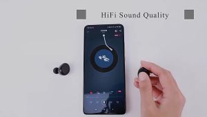 HQAi TWS Wireless Bluetooth Earphone Build-in Mic Headphones Touch Control 9D Stereo Headset Hi-fi Sound Earphones for All Phone