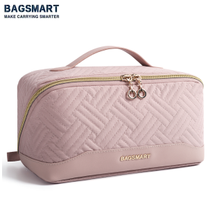 BAGSMART Toiletry Bag for Woman Waterproof Female Outdoor Travel Cosmetic Hangbag Extensible Storage Makeup Organizer Cases