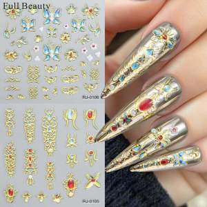 Cute Animal Jelly Soft Gel Nail Art Stickers Flower Butterfly Star Moon Design Macaron Color Series Long Lasting Comfortable Use