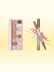 cheeryep | Mini Eye Lip Set Autumn Winter Makeup 16 Color Eyeshadow Palette Double Head Liquid Eyeliner