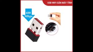 Thiết bị thu Wifi Mini USB 2.0 802.11N 600Mbps - Tặng 1 đèn led