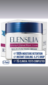 Elensilia Escargot Original Repair Cream 50g 2 pieces Moisturizing Anti Aging Whitening Hydrating Face Glass Skin