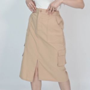 QUEENTIN Rok Kargo Wanita Casual 0300 Katun Twill Nordic Polos Premium