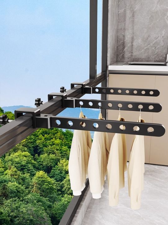 Drying Rack For Balcony Balcony Clothes Drying Rack Window and Guardrail Use | Lazada PH