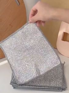 5PCS Dishcloths Multi-purpose Wet & Dry Wire Kitchen Dishwashing Cloths Daily Cleaning Cloths