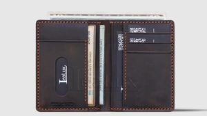 Ví Đứng Da Sáp Đựng Giấy Tờ Cũ Handmade LEALUX The Stand Wallet