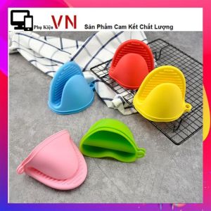 Bộ 2 Miếng Nhấc Nồi Silicon Chịu Nhiệt Cao Có Móc Treo Dùng cho Lò Vi Sóng Chống Nóng Tiện Dụng - Dụng Cụ Bắc Nồi Silicon Mềm - Găng Kẹp Tay Mỏ Vịt Nhấc Nồi Chống Nóng
