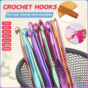 Need Multicolor Aluminum Crochet Hooks Knitting Needles Craft Yarn Length 15cm Width 2mm-6mm