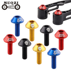 MUQZI 4PCS M6 Brake Caliper Screw MTB Road Folding Bicycle 7075 Aluminum Alloy Brake Caliper Bolt Cycling Accessories