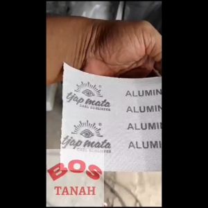 Tjap Mata Amplas kain roll 10cm x 50mtr Putih Anti Status Coated 4"